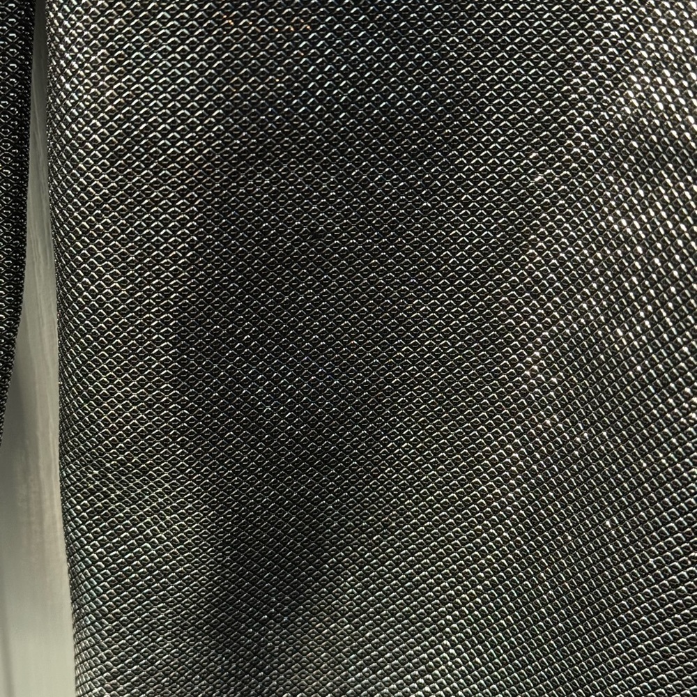 H&M Elegant Black/Silver-Colored Metallic Long Sleeve Lined Mini Dress - Picture 10 of 16